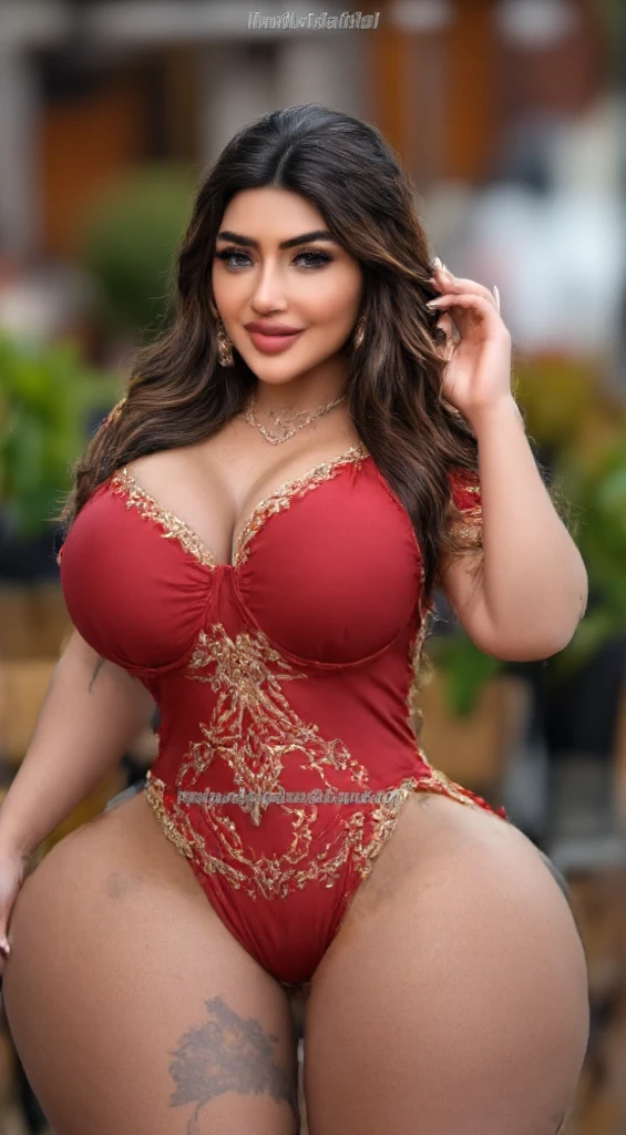 UNBEATABLE MASTERPIECE, MILF , BBW, photo vintage, visage feminin parfait, tache de rousseur, ????, big huge breasts : 36DD FRONT VIEW , EXTREME LONG V-NECK, BIG CLEAVAGE, BEAUTIFUL EYES, BEAUTIFUL HANDS, LIGHT SMILES, PERFECT FACE ,SFW, COLORFUL, , PERFECT SHAPE, DETAILLED RED TRADITIONAL SAMBA DANCER COSTUME WITH FEATHERS, RIO CARNIVAL BACK GROUND