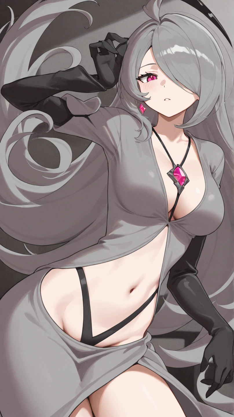 Woman,White hair, Purple eye, sportrait, photorealestic, Towels, side-lighting, the wallpaper, Spread your legs,moisty,White bikini,Side sitting,爆乳,Thick black hair
