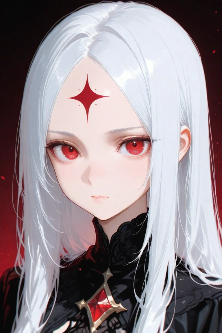 (highres:1.2), ultra-detailed, realistic, girl, long white hair, wide ears, blue eyes, red Egyptian makeup , short dress, scary, detailed facial features, pale skin, dark surroundings, eerie atmosphere, mysterious lighting, horror art style, emphasized shadows, spooky ambiance