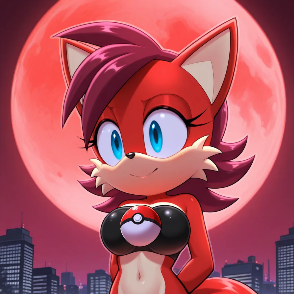 ((masterpiece)), studio quality, highly detailed, extreme detailed, high quality, max detailed, hyper detailed, anime, mobian, 1girl, racoon, black short hair, aqua eyes, attractive, gorgeous body, medium breast, biker clothes, serious, nighttime,