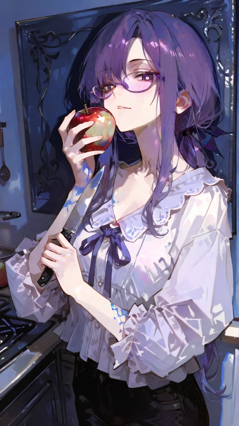 Purple hair girl painting、Glass mandarin orange earrings decorate both ears、Eye color: Ocean pink purple、Space Eyes、Inside the room、(((Giant orange shaped cushion)))Hug、Sit down, long hair、Bun Hair、Cool and complicated, Hand holding sliced orange, A very happy expression with plenty of orange juice、Orange juice spills from both hands, Very embarrassed、The best smile、Open your mouth wide、Grin、Eyes closed、((Purple and black dress))、((Syringe Shoulder Bag)), Fun and lively characters, close( Perfect Anatomy )、Beautiful, translucent white skin、A slightly wet purple dress、Underwear is visible、Soaking wet、quality\(8K,Highly detailed CG unit wallpaper, masterpiece,High resolution,top-quality,top-quality real texture skin,Super two-dimensional,Increase the resolution,RAW Photos,highest quality,Very detailed,wallpaper,Cinema Lighting,Ray-tracing,Golden Ratio\),[Browsing Caution]、White and orange theme、Everything is orange except for the outfit, hairstyle, and eye color.、barefoot、whole body