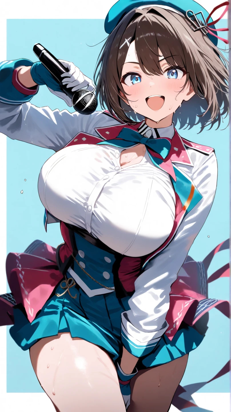 Masterpiece, Best quality, Hard drive, 4k, ultra-high resolution, Extreme detail, super detailed, Beautiful eyes, beautiful hair, Beautiful side, Beautiful skin, Arima Kana, redhead, short hair, red eyes, pupils glow red, big breasts, shiny leather, white shirt unbuttoned, bra drop strap, standing, arms in front, arms outstretched, Ahegao, blush, charming smile, eyes half closed, indoors, close-up, look at viewer 、 a beautiful girl, 1girl, detailed face, beautiful detailed eyes, beautiful detailed lips, extremely detailed eyes and face, longeyelashes, medium shot, full body, blushing, shy expression, erect nipples, clear body lines, long black hair, big breasts, , blazer,, making peace sign with tongue out 、 a beautiful girl, 1girl, detailed face, beautiful detailed eyes, beautiful detailed lips, extremely detailed eyes and face, longeyelashes, medium shot, full body, blushing, shy expression, erect nipples, clear body lines, long black hair, very big breasts, blazer, studio lighting,ultra-fine painting,sharp focus,physically-based rendering,extreme detail description,professional,vivid colors,bokeh,anime, showing cleavage, Naked from the front, Huge butt, expose the whole body, show your whole body , Bodysuit, Only one person, A crying face, Naked, A big breast, A overflowing liquid from the breast , Sweat, Sweat from the whole body, Even now, Sexy, Backward, Angle from diagonal, Scratch one's chest, A pair of patches, Turn behind, Female face, Clothes sweep through sweat, L cup, Pleasure fall, Feeling comfortable, Thick thigh, A pleasant face, Masochist , Eyes with heart, Overflowing breasts, masturbating, Armpit, Female body, Pregnancy, late pregnancy, Very sexy, Sexual act, A troubled face, Baby-faced mature woman, pregnancy, Overflowing sweat, A little fat belly, The penis grows, Put your hand on your crotch, Worry about your stomach, Chest is rubbed