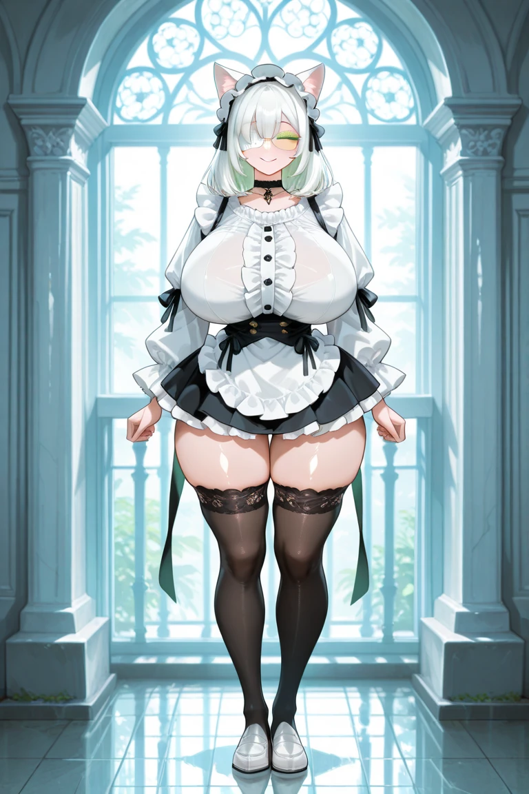 photo, photorealistic, photorealism, full body shot, wide angle, young bimbo, fully clothed, gigantic breasts, cleavage, giga_busty