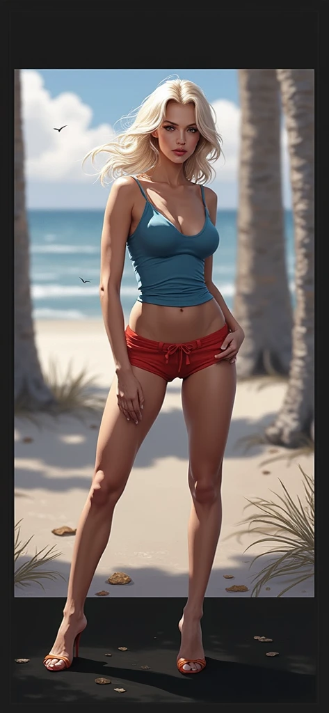 Beauty Bikini Beach Chinese Naked Long Hair Full Body Ultra Clear