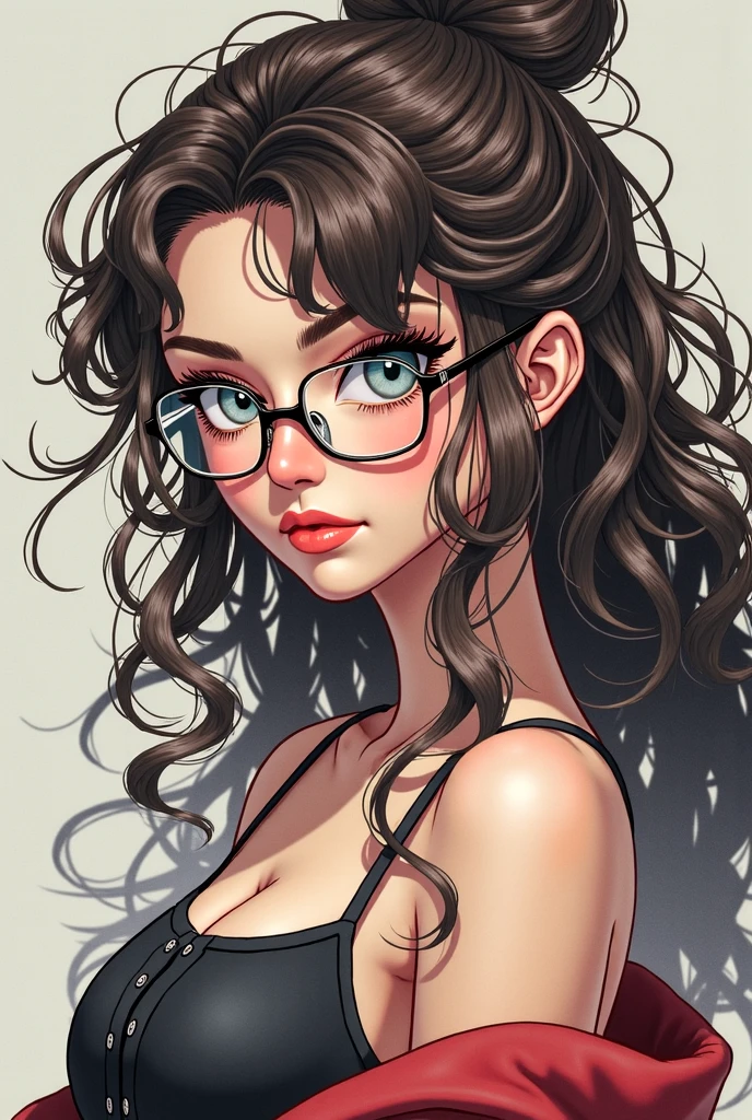megan mullally and 1little_boy, 1mature woman and 1 little boy, rimmed eyeglasses, low piggy-twinbraids, totally hot gilf, thick fleshy arms, (anatomically perfection:1.2), (perfect anatomy), masterpiece, best quality, masutaa piisu, detailed eyes, lewd smile, dynamic view,