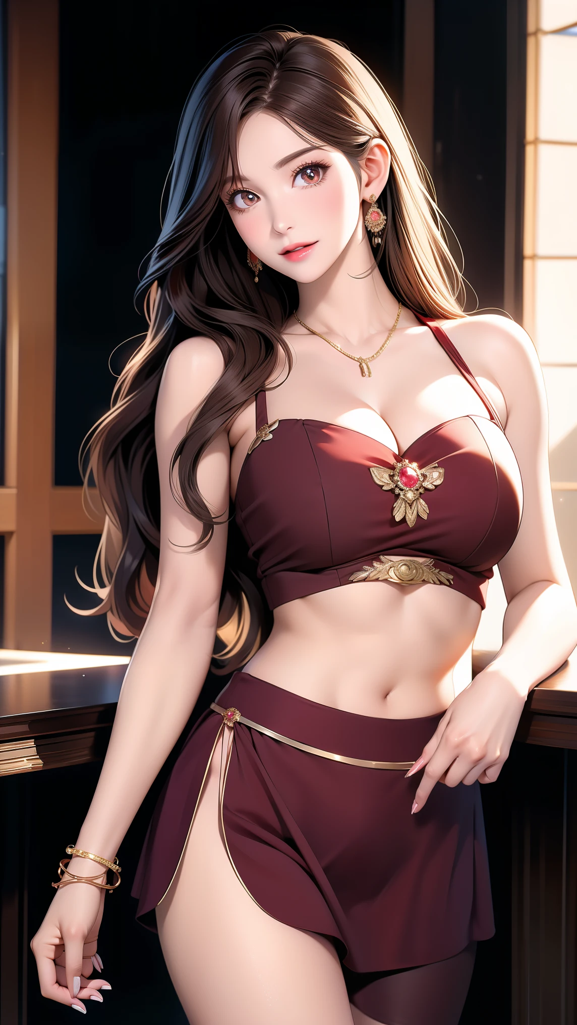 best quality, masterpiece, highres, 1girl, lingerie china armor, hair ornament, necklace, jewelry, Beautiful face, upon_body, tyndall effect, photorealistic, dark studio, rim lighting, two tone lighting, (high detailed skin:1.2), 8k uhd, dslr, soft lighting, high quality, volumetric lighting, candid, Photograph, high resolution, 4k, 8k, Bokeh, medium breasts, (light pink lips),