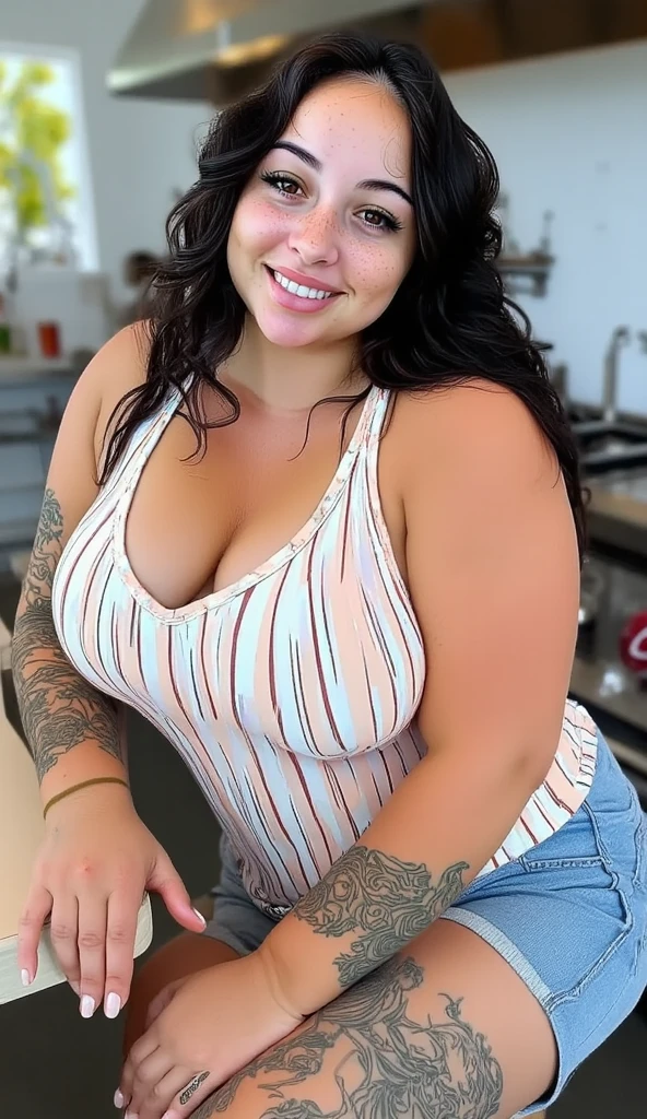 Nude, naked, curvy body, perfect big breasts realistic skin, ultra detailed , thick bushy pubic hair