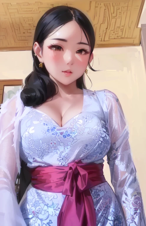Araffe mulher Asian em um vestido azul e branco posando para uma foto, deusa japonesa, coreana, manequins japoneses de porcelana, sakimichan, Shikamimi, mulher coreana, apenas skydoll, beautiful south mulher coreana, Peruca, the robot wearing his human mask, Asian, Ulzzang, 1 8 are, Wonyoung IVE