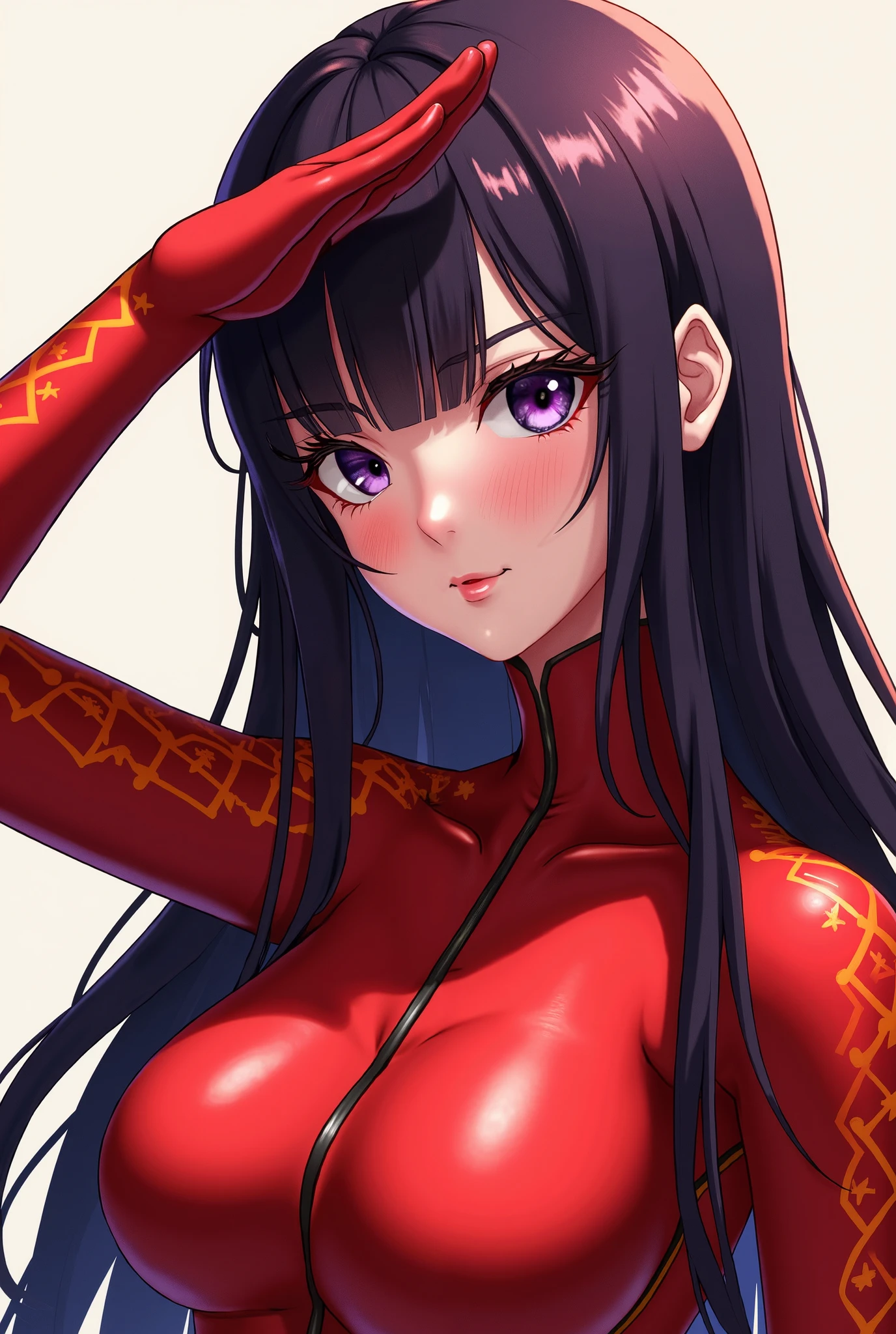 (highest quality:1.2, Anime artwork, Very detailed, High Detail, digital coloring, High Contrast, masterpiece:1.2, highest quality, Best aesthetics), 8k,masterpiece, cute,tall,beautiful,best quality, 1lady,black hair,long hair,empty eyes, (finely detailed empty pupils and detailed face),,,,extremely detailed cg unity 8k wallpaper,solo,(latex military costume:0.9),large breasts,seductive smile,military hat,latex thighhigh,large breasts,black hair,pink eyes,pink leotard,pantyhose,military coat,enamel suits,grossy lips,sitting,bust shot,sadistic smile,,heel,shiny skin,military coat,detailed face,beautiful body,full-body,adult,