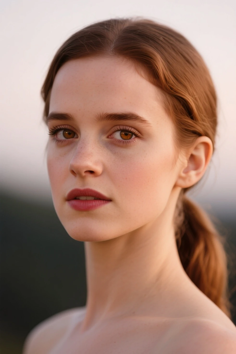  emma watson in a sexy look. hairstyle red hair black widow, 