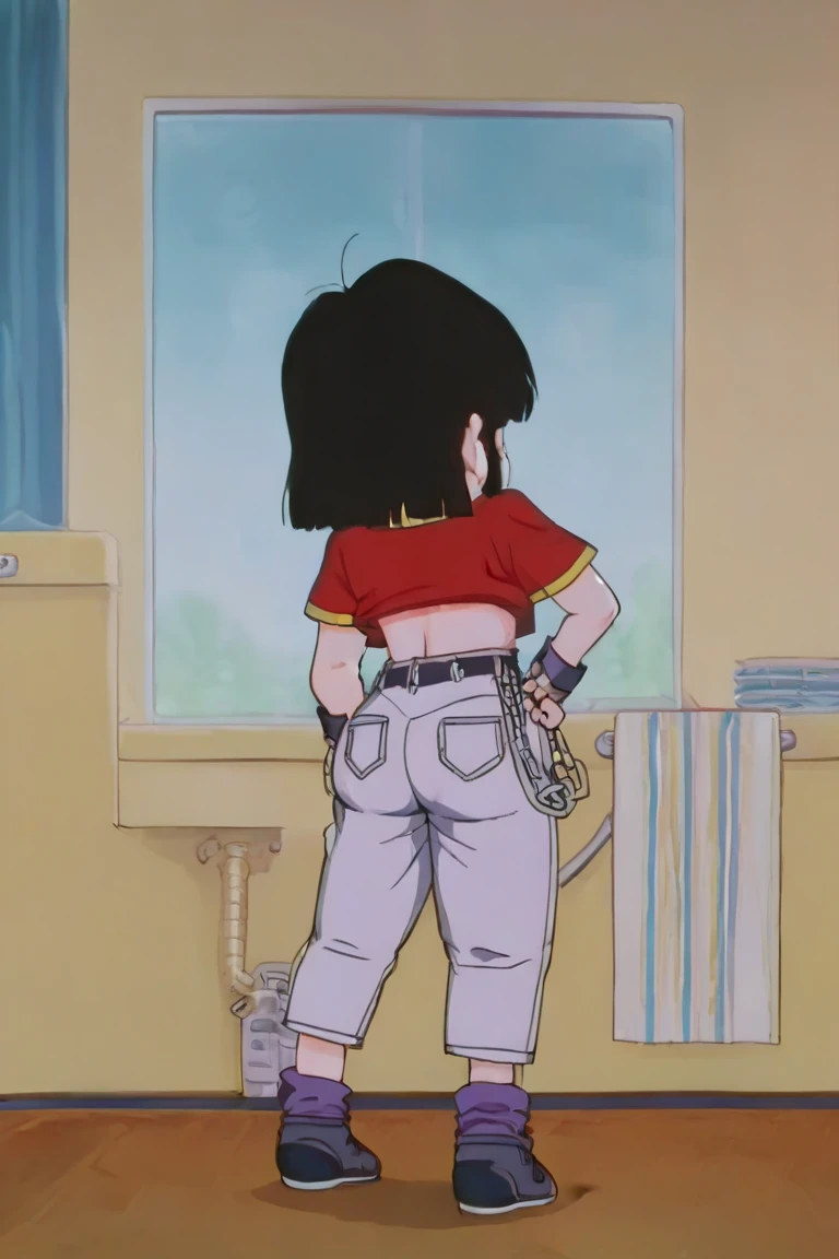 fountain_cheered up, score_9, score_8_above, score_7_above, cheered up screencap,8k, absurd resolution, huge ass, wearing red shirt, blue backpack, standing in bathroom embarrased, red cheeks blushing, exposed ass, tight booty shorts halway down ass, facing viewer, wearing revealing booty shorts, booty shorts hugging ass tightly, big butt, thick thighs, wide hips, buttcrack, inside bathroom, bathroom background, huge bubblebutt, incredibly tight booty shorts, tight booty shorts clamping down on ass, very thick thighs,
Pan \(Dragon Ball\), 1 small girl, Alone, looking at the viewer, short hair, black fur, session, whole body, black eyes, crossed arms, denim, NSFW, naked, sexy butt, orange scarf, retro artStyle, female, v shaped eyebrows, rock, diaphragm, clavicle, 1990s \(Style\), medium chest, showing buttocks, 2nalgas, perfect anatomy, skimpy clothing, medium breasts, big rear, unclothed, bare shoulders, bending over slightly, arched back, hyperass, big sexy ass, Wide hips, sexy, escasa ropa medium breasts, skimpy clothing,