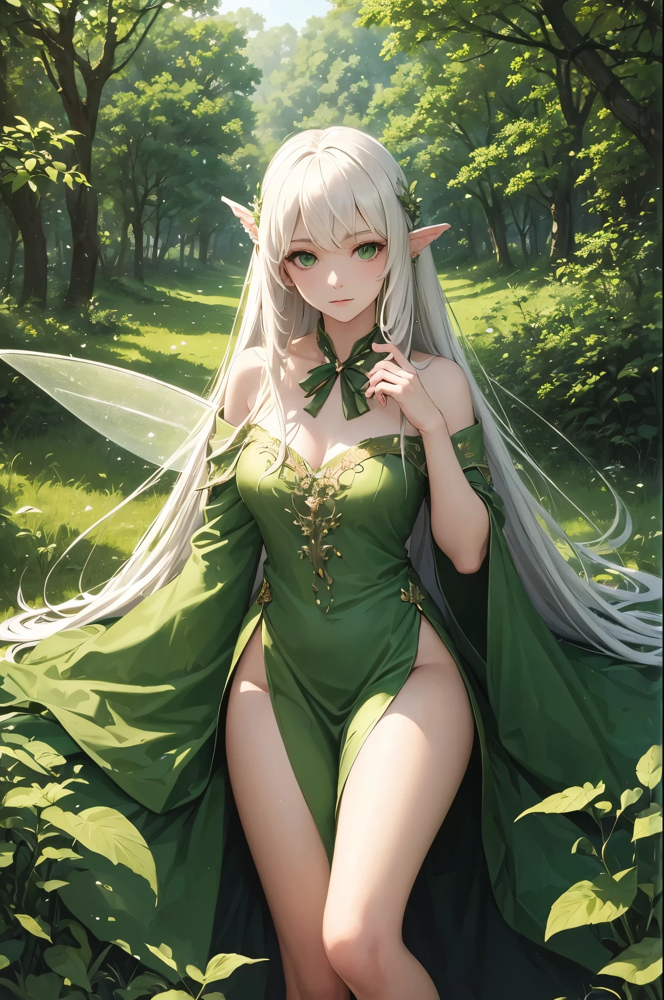 The elf stands and looks at the camera, A girl stands at a fair, green eyes and white hair, The wind lifts the skirt, You can see the underpants, blue skies, Beautiful clear blue sky, green hairpins in the hair, skinny waist, Slender figure, Appearance of the model, confusion, sexuality, nahida, pixie, elf ears, Beautiful ears, green colored eyes, People's casual clothes, black clothing, pantyhouse, black tights, little chest, You can see the, Upskirt, black clothing, White underpants, Elf Girl, Sweet girl, attractive anime girl, beautiful anime girl, Cute beautiful anime woman, detailed digital anime art, beautiful anime girl, beautiful anime girl, Anime with small details, Best Quality, Masterpiece, Ultra-detailed, Beautiful, hight resolution, Original,CG 8K ультрареалистичный, perfect artwork, beatiful face, Face Clean, Skin, hyper realistic, Ultra Detailed, A detailed eye, dramatic lighting, (Realistic) Realistic, Full HD, Best Quality, Best Quality, Beautiful lighting, (8k wallpaper of extremely detailed CG unit), High Details, sharp-focus, The art of dramatic and photorealistic painting, beautiful smile, cameltoe,