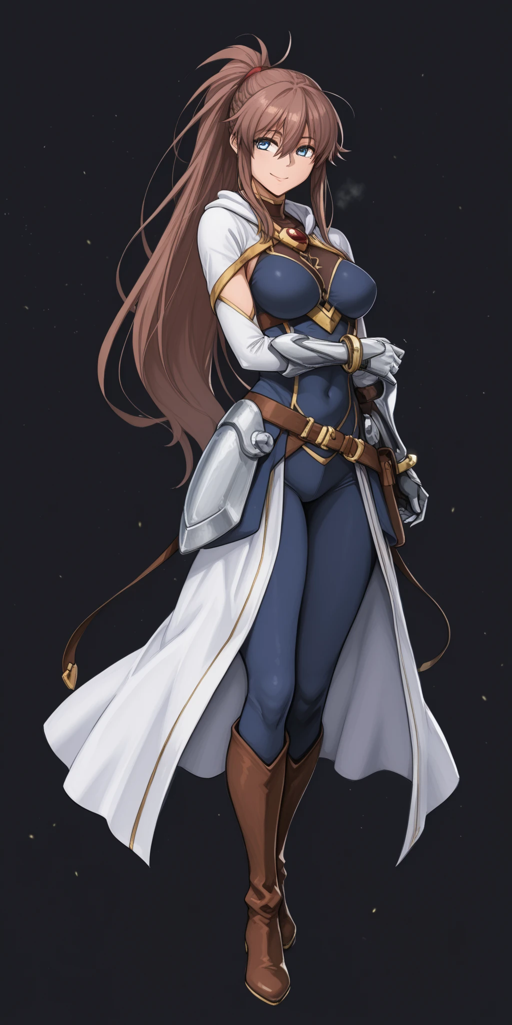 8K high quality, high accuracy, MILF, Princess Zelda, beautiful figure, beautiful face, small face, twilight princess, beautiful, bright, highlights in eyes, small ears, brown hair, super big breasts, beautiful line drawing. Black bunny suit, net tights on legs, shiny outfit, standing posture, eyes blue,