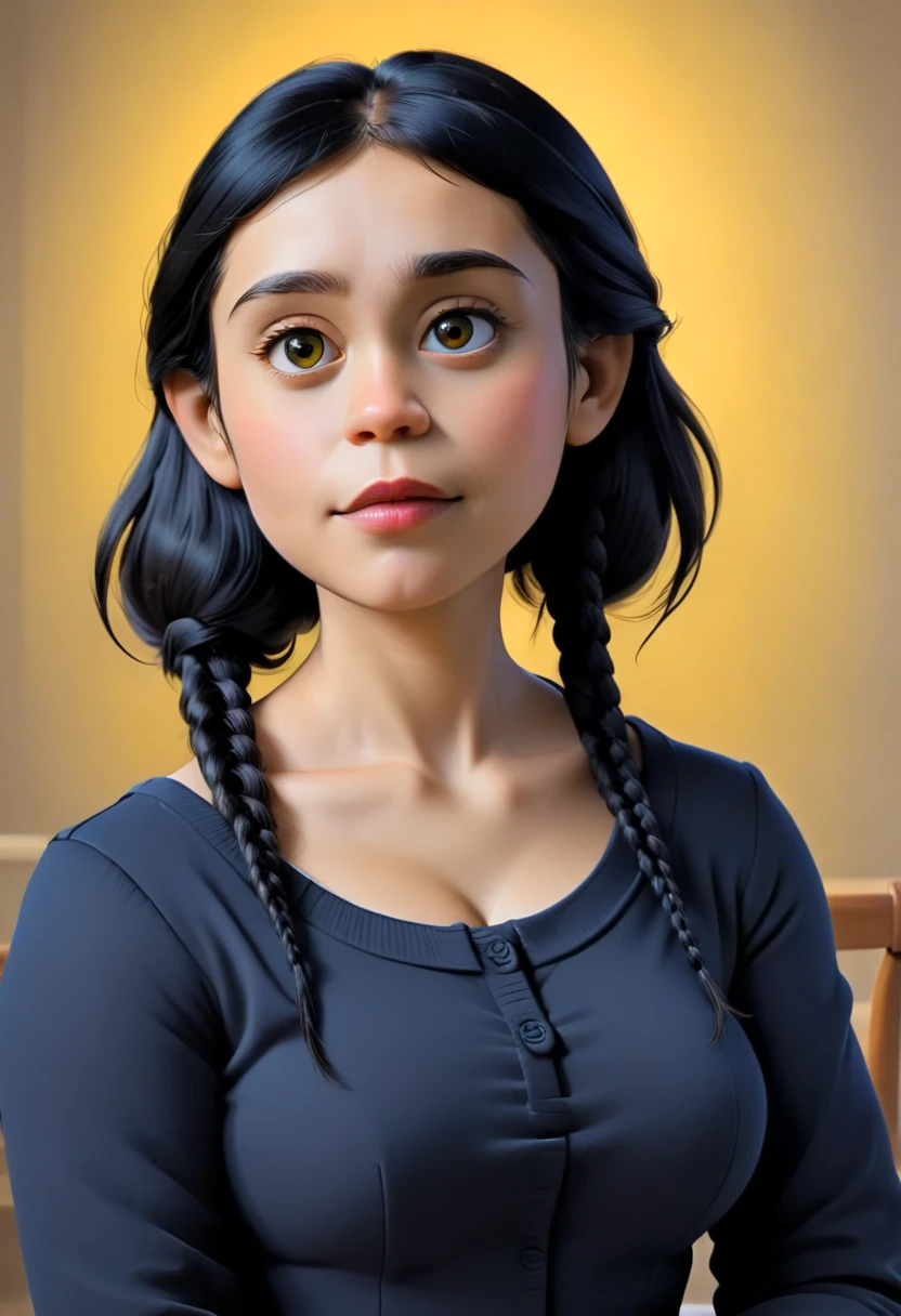 Leave this image with disney pixar style eyes