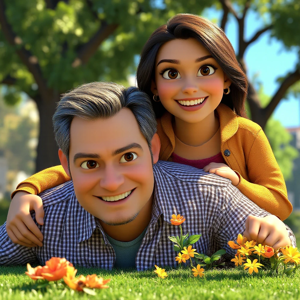 Little children, brothers and sisters, smiling, beautiful hair, 3D render, 3D Cartoon, big head, cartoonish look, high resolution, super detail, soft lighting