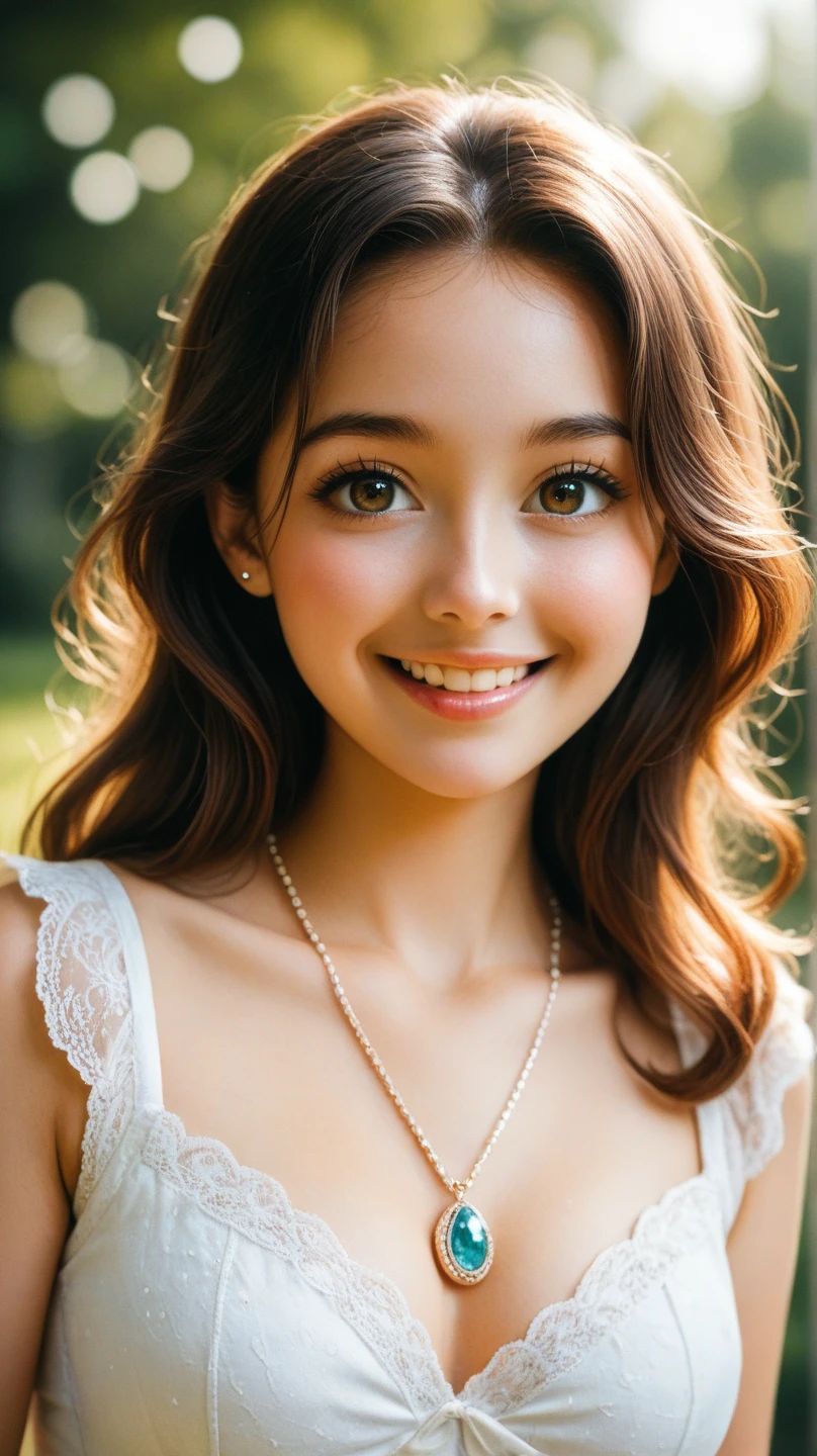 Masterpiece, Best quality, 8k, 18 years old, Raw photo, absurd, Award-winning portrait, joyful smile, pure, Bulgarian, elegant dress