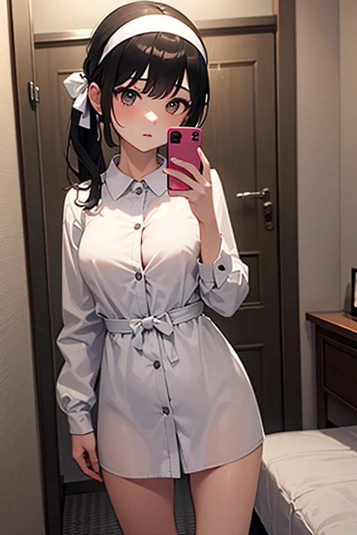 (small breasts:1.3), (perky chest:1.1), (pointed chest:1.0), (fashion magazine cover:1.3),(from below:1.0),(from side:0.9),masterpiece, 1girl, Amazing Cleavage:1.1, thin waist, big ass, Raised sexy, small breast: 1.3, posed cleavage:1.2、solo, looking at viewer, open mouth, have a cute grass of cute beergrass,black hair, dark green eyes, dress, bare shoulders, jewelry, collarbone, sidelocks, hairband, earrings, indoors, off shoulder, :o, sweater, arms behind back, plant, short hair with long locks, gild hairband, off-shoulder dress, sweater dress, off-shoulder sweater, red sweater, dark gord hair, big side hair, very long side hair,is rendered in (masterpiece: 1.2, best quality), with (ultra high resolution) and an exquisite (depth of field). This masterpiece is not only visually stunning but also tells,A scene of cooking in the kitchen by classroom