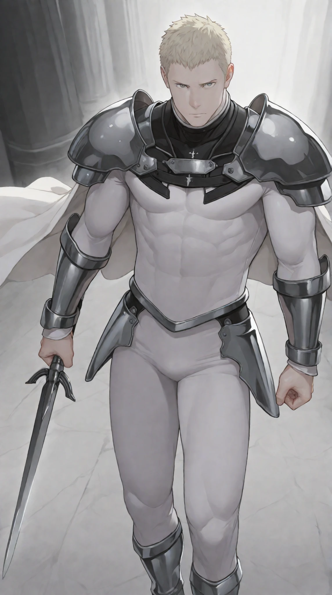 best quality, masterpiece, stocky man with (short blond hair), he looks like laios touden, wearing metal armor, no bottoms, masturbate, cumshot, projectile cum, bukakke, facial, open mouth gasping for air, blushing, on dirty dungeon floor, sexy, gay, homoerotic, extremely dramatic shadows, romantic atmosphere, perfection, no watermark, no logo,