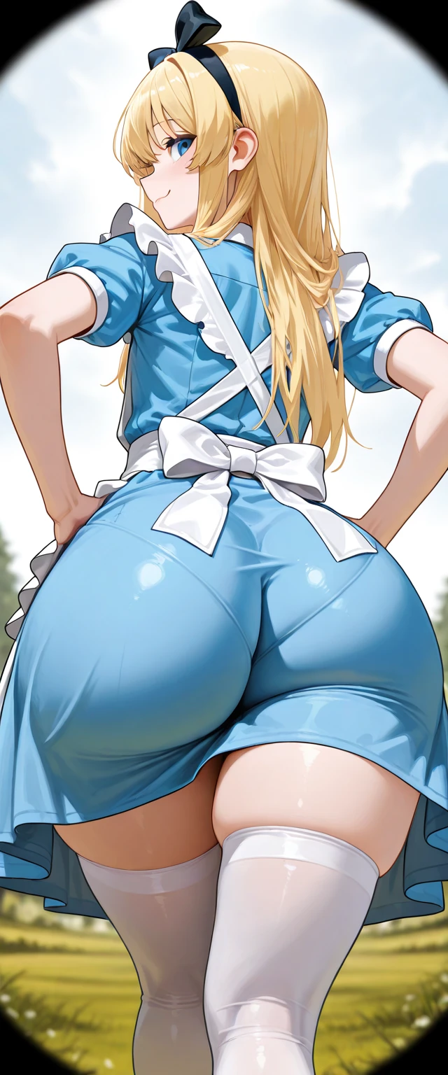 (((NSFW))), various positions, side view, very erotic poses, ((masterpiece, highest quality, 8K, clear, detailed, very beautiful, clear))), apron dress (light blue), Alice from Alice in Wonderland, crying face, (young: 2.1), , (small butt: 1.6), round face, 3 years old), blonde, super long hair, hair (wavy), super thick penis in pussy Insertion, small breasts, (baby face: 1.2), short limbs, crying face)}, overflowing semen, love juice, urination, plaza in front of the castle, {{{(((Alice spreads her legs wide open and has a super thick penis inside her pussy. Inserting his penis, the man grabs Alice's buttocks with both arms and spreads them wide)))))