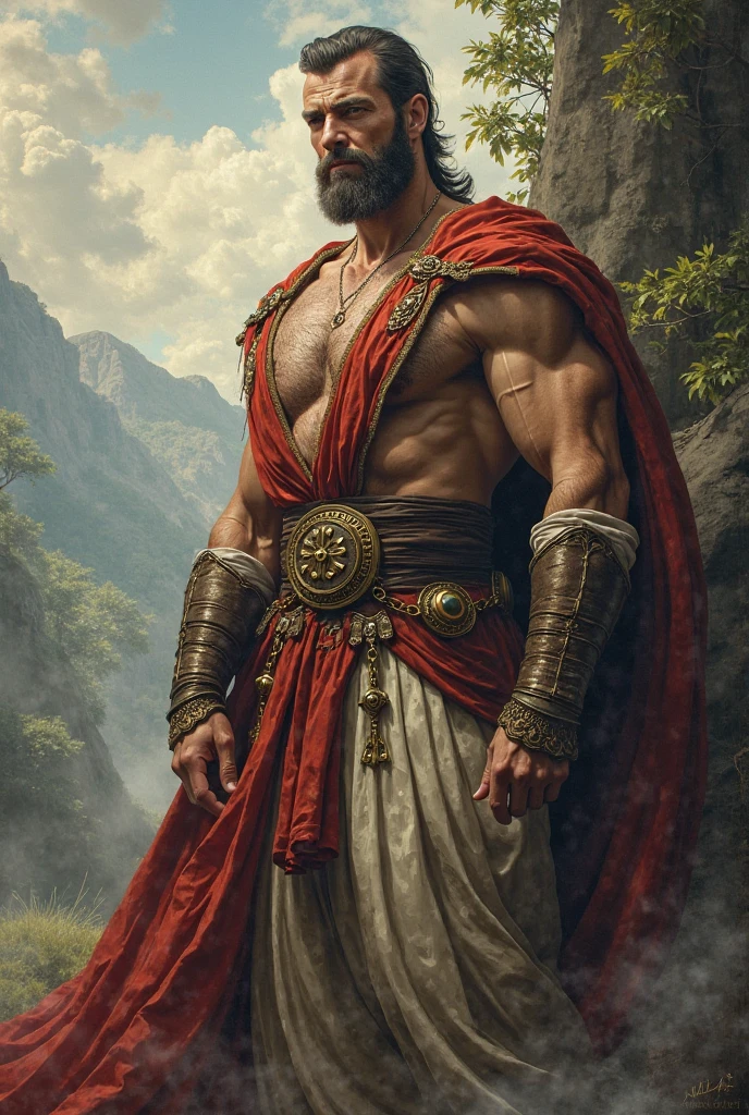 Biblical character Naphtali adult with appearance 3 and age 