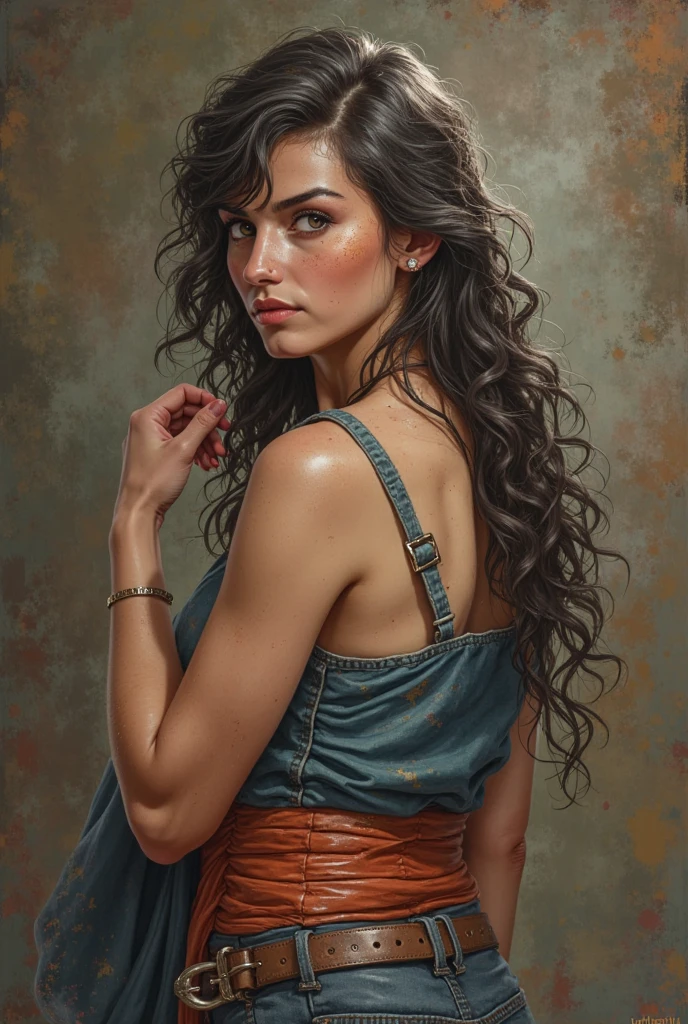 Pretty Latin type woman with wavy hair. hyper realistic. dressed in loose clothing glamorous style very open to the body. She is near a pensive window. image en 16:9, black hair, Hyperrealism, cinematic lighting, cinematic lighting, Hyperrealism, reflection light, silhouette, high quality, best quality, high details, UHD, best quality, high quality, high details --auto