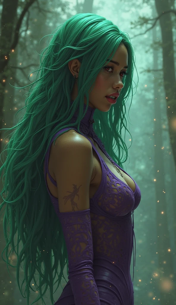 stoner girl, green and purple colors, hazy atmosphere, eye contact, relaxed posture, experienced smoker, thick smoke, psychedelic patterns, hippie vibes, lighting a joint, detailed facial features, yellow tint, marijuana leaves, crystal clear details, (best quality,4k,highres:1.2), soft focus, stylized portrait, colorful tattoos, bohemian fashion style, incense smoke, calm and serene expression, occult symbols, flowing hair, long puffs of smoke, vibrant and vivid colors, exotic plants and flowers, ethereal aura, mesmerizing gaze, peace sign, psychedelic artwork, deep inhale and exhale, swirling smoke, zen-like state, relaxing atmosphere, smoke rings, nostalgic atmosphere, surreal elements, strains of marijuana, eclectic decor, soft lighting, hazy cloud of smoke, contemplative mood, harmonious color palette.