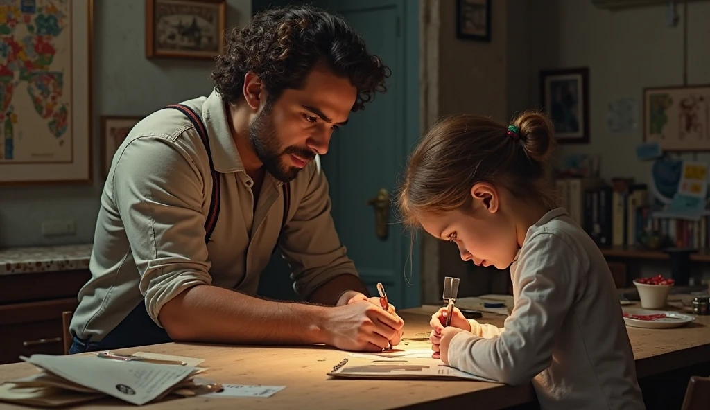 Make a cover for a book where a Father who is detective and he is finding his daughter who has been adopted from an orphanage. Father is a intelligence officer