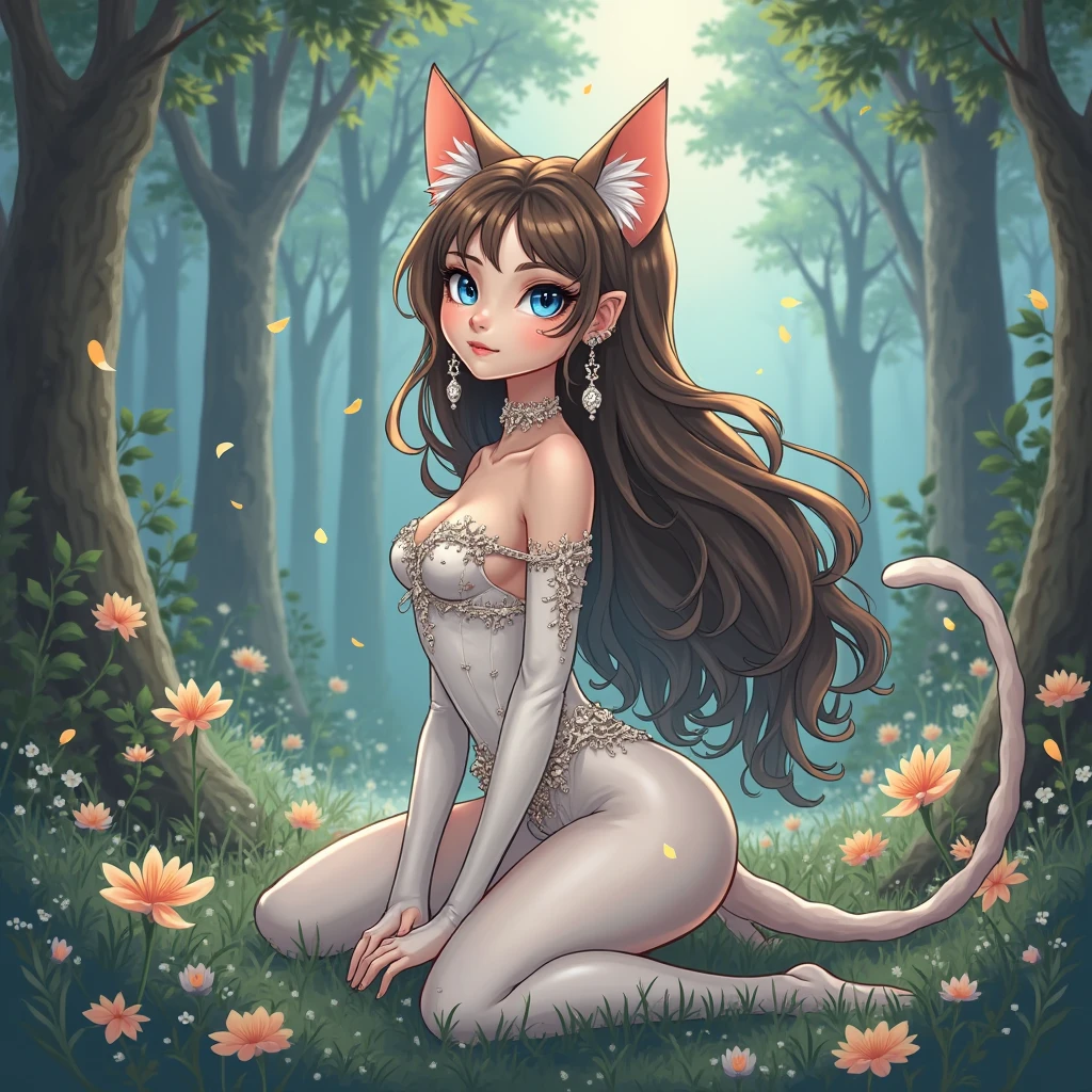   furry, yiff, small girl, nude, flat breasts.  