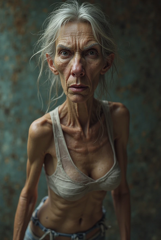 Naked old woman 