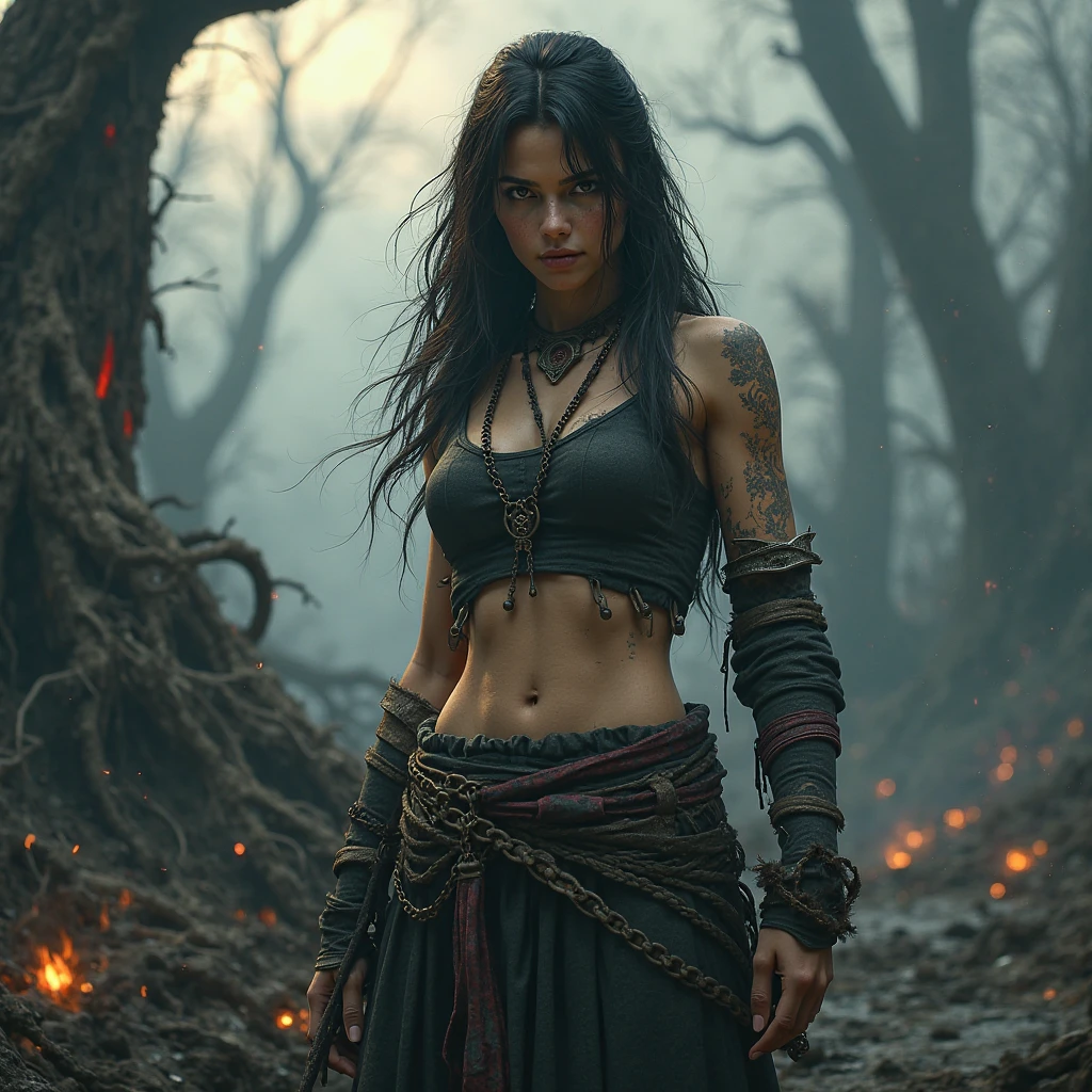 Beautiful female,medieval times,Red and black armor,The sword,tmasterpiece