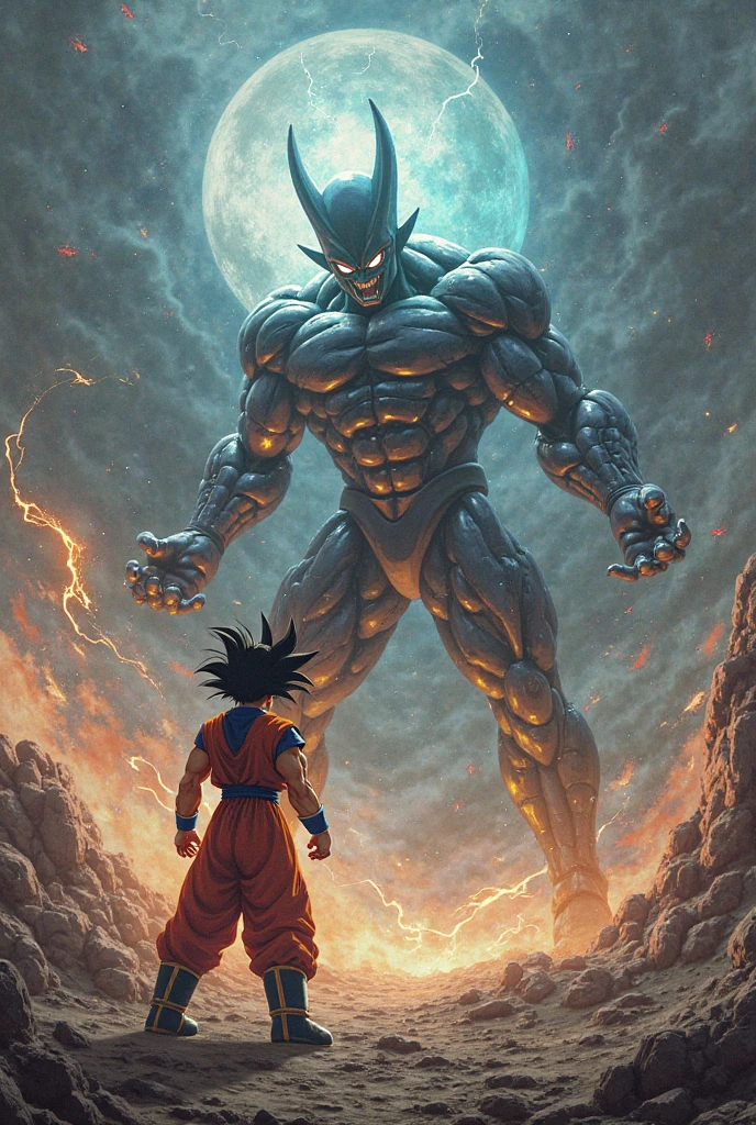Create Goku against a giant being