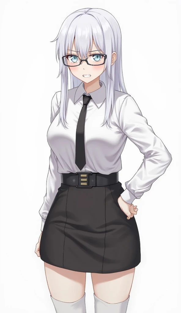 (best quality,4k,8k,highres,masterpiece:1.2),ultra-detailed,(realistic,photorealistic,photo-realistic:1.37),just one woman,a woman wearing a black suit,silver hair,purple eyes,serious face,muscular,in a city in the late afternoon,HDR,very detailed,ultra resolution,hyperalistic.