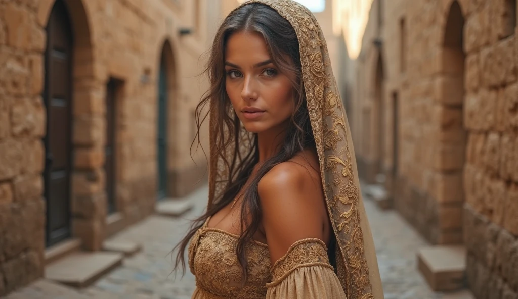 Instagram-Models posieren in Fes, full entire body, beautiful detailed eyes, beautifully detailed lips, extremely detailed eyes and face, kurzes, welliges rosa Haar ((best qulaity)), ((Meisterwerk)), (detailliert), perfektes Gesicht, full entire body