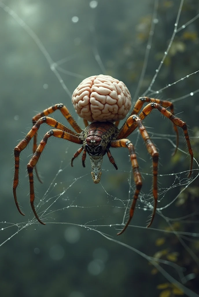 A brain with spider legs.