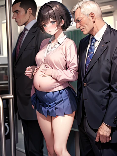 One Girl,A lot of guys, Pregnant women,Completely naked,Primary school students,school bag,low length,Black Hair,ponytail,Lock,In the cage,Crying face,White turbid liquid,Female organ,Iron bars,Iron Collar,Dead Eyes,rape