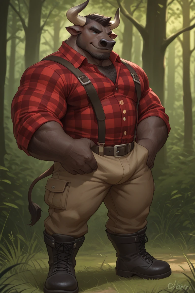 quarter view, close up view, wet, sweating, solo, (ultra detailed), a beautiful and detailed full size portrait of a male demon lord dragon batzz, ((red hair, black body, black skin, black eyes, scar)), tail, bedroom eyes, voluptuous, looking at viewer, detailed eyes, big ody, curvy_figure, cleavage, voluptuous, sexy body, (wide body). goddess, kenket, Ross Tran,ruan jia, vip, trending on artstation,foxovh, cenematic lighting, full body, ((feets visible)), (((buff, muscular anthro, nipples, blue shorts, big bulge, open mouth, seductive, pose, serious, front view, standing)), happy, blush, raining outside, dirt ground, little rocks, fenced around, fence wall, inside old medieval cabin, trees,