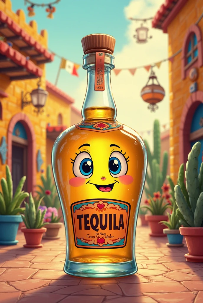 Very drunk girl big size cilicone tits pixar animated happy drinking whisky 