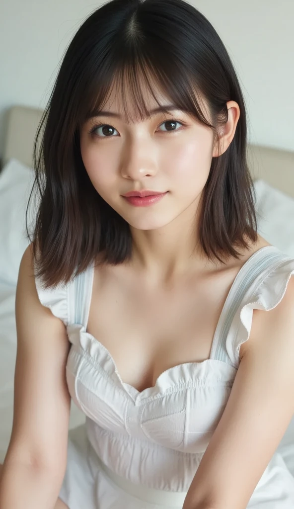 Random Pause, Mix 4, (8k, RAW Photos, highest quality, masterpiece: 1.45), (Realistic, Realistic: 1.37), One girl, cute, Midsummer blue sky、Cumulonimbus、blue sea、Sandy Beach, Professional Lighting, Photon Mapping, Radio City, Physically Based Rendering, Gradient black hair, Gray Hair, Short Curly, good looking, girl, Transparent slip dress, High quality photos, High resolution, 1080p, (Clear Face), (Detailed face description), (Detailed hand description), (masterpiece), (Exquisite CGI), Extreme light and shadow, Disheveled Hair, masterpiece, Rich details, (Outstanding Features), (highest qualityの写真), (masterpiece), (Beautiful Eyes), Look in front of you, Thin clavicle, ((big)),big Smile,Head to Knee、Large Breasts、Saggy breasts、Voluptuous thighs、Beautiful feet