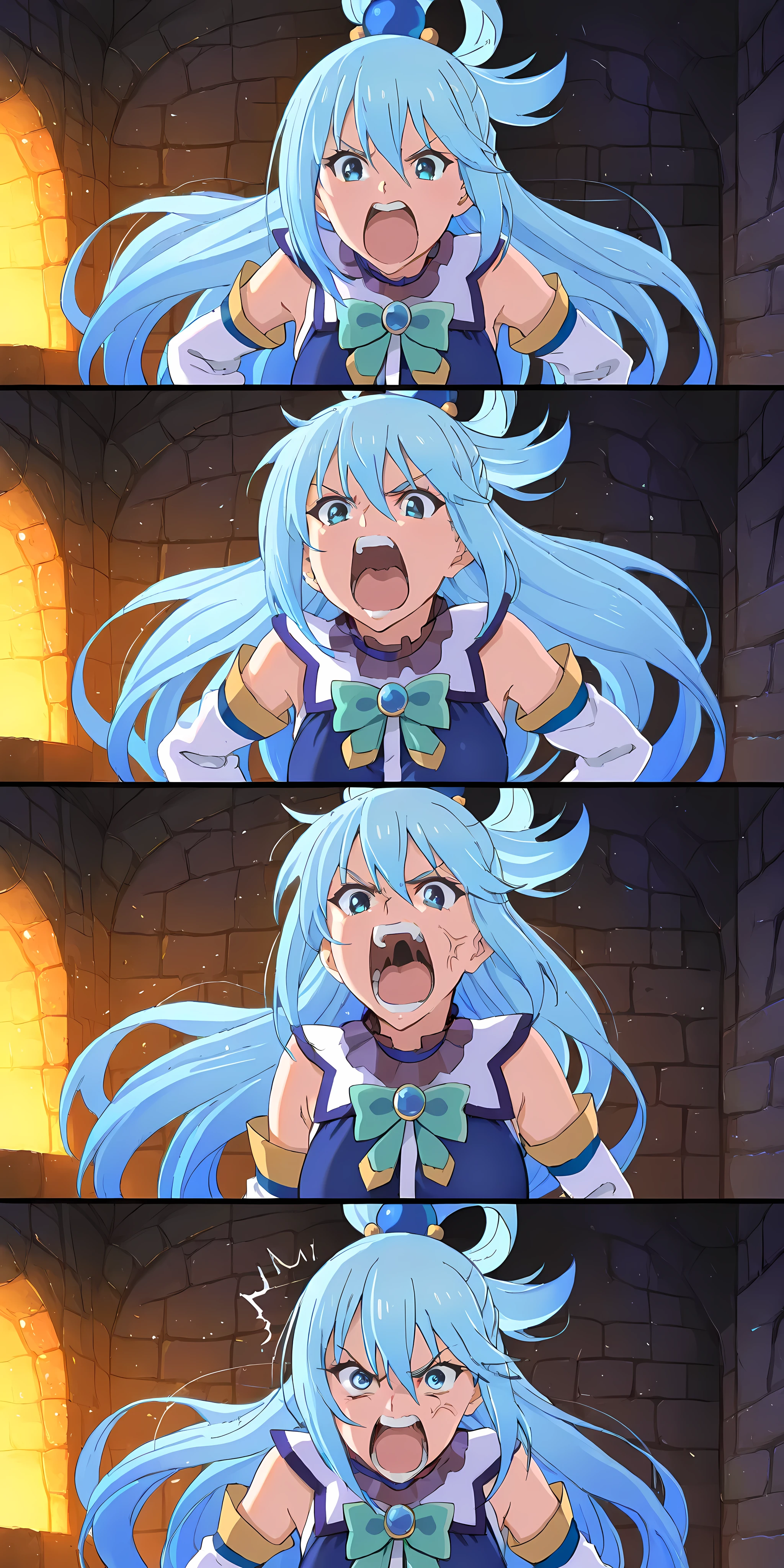 score_9, score_8_up, score_7_up, source_anime, incrssnootchallenge, comic, pov hands, motion lines, motion blur, <lora:SnootChallenge_XLPD:1>, <lora:concept_aquascreaming_ponyXL:1> aquascreaming, screaming, open mouth, crying with eyes open, aqua \(konosuba\),