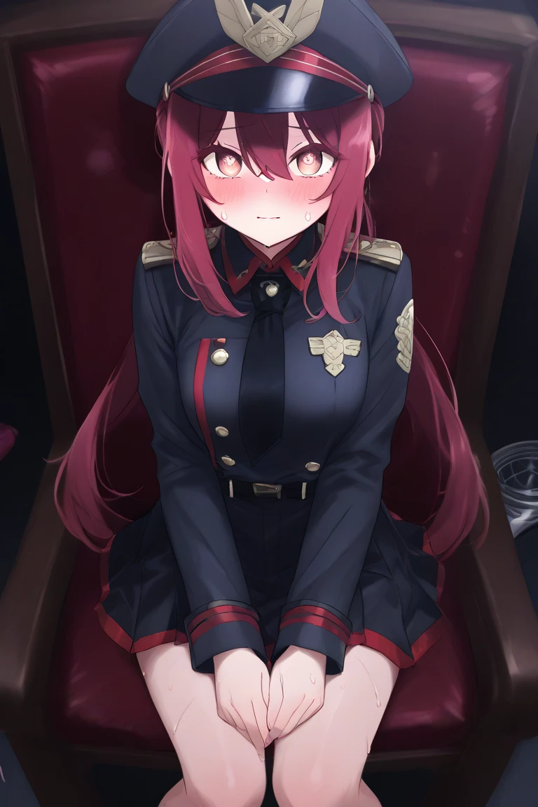 masterpiece, 1 girl, uniform, showing her panties white, kushina