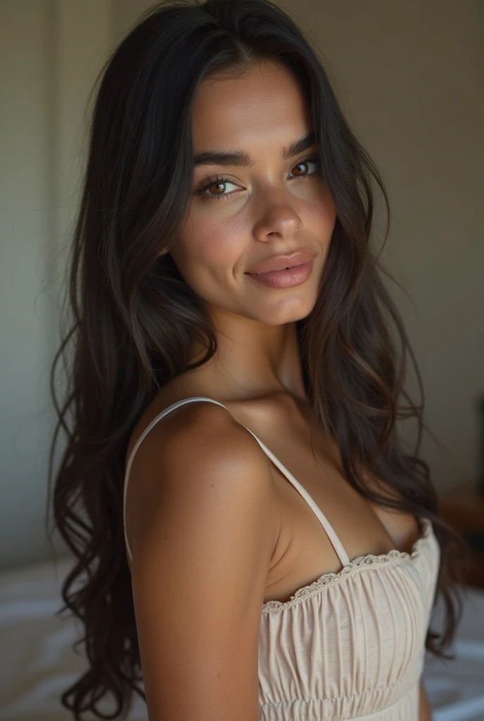 Beautiful woman engaged in love making