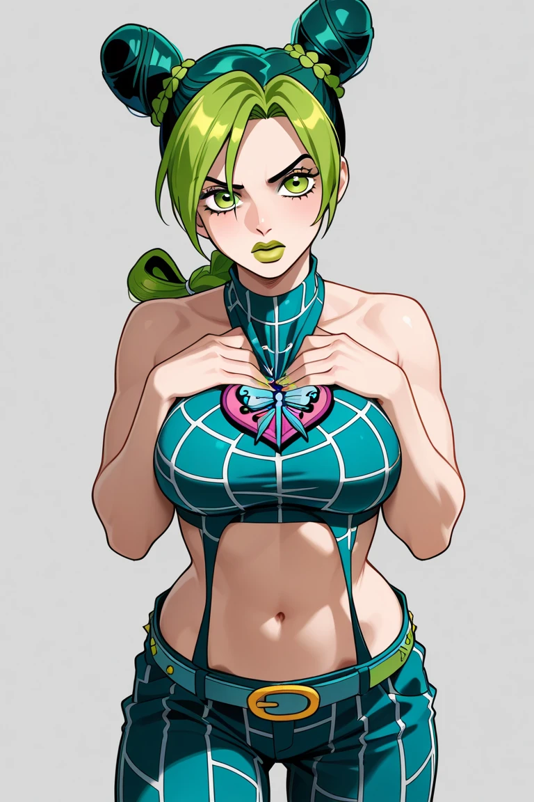Tira, Soulcalibur III outfit, breasts, curvy hips, evil, girl, assassin, blade, up close, grin