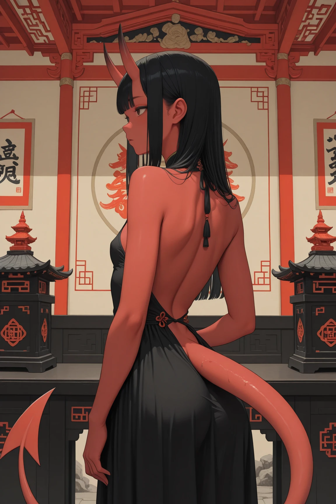 Asian Girl With Extremely Huge Tits Nude Anime Style, pose para la foto, cara exitada