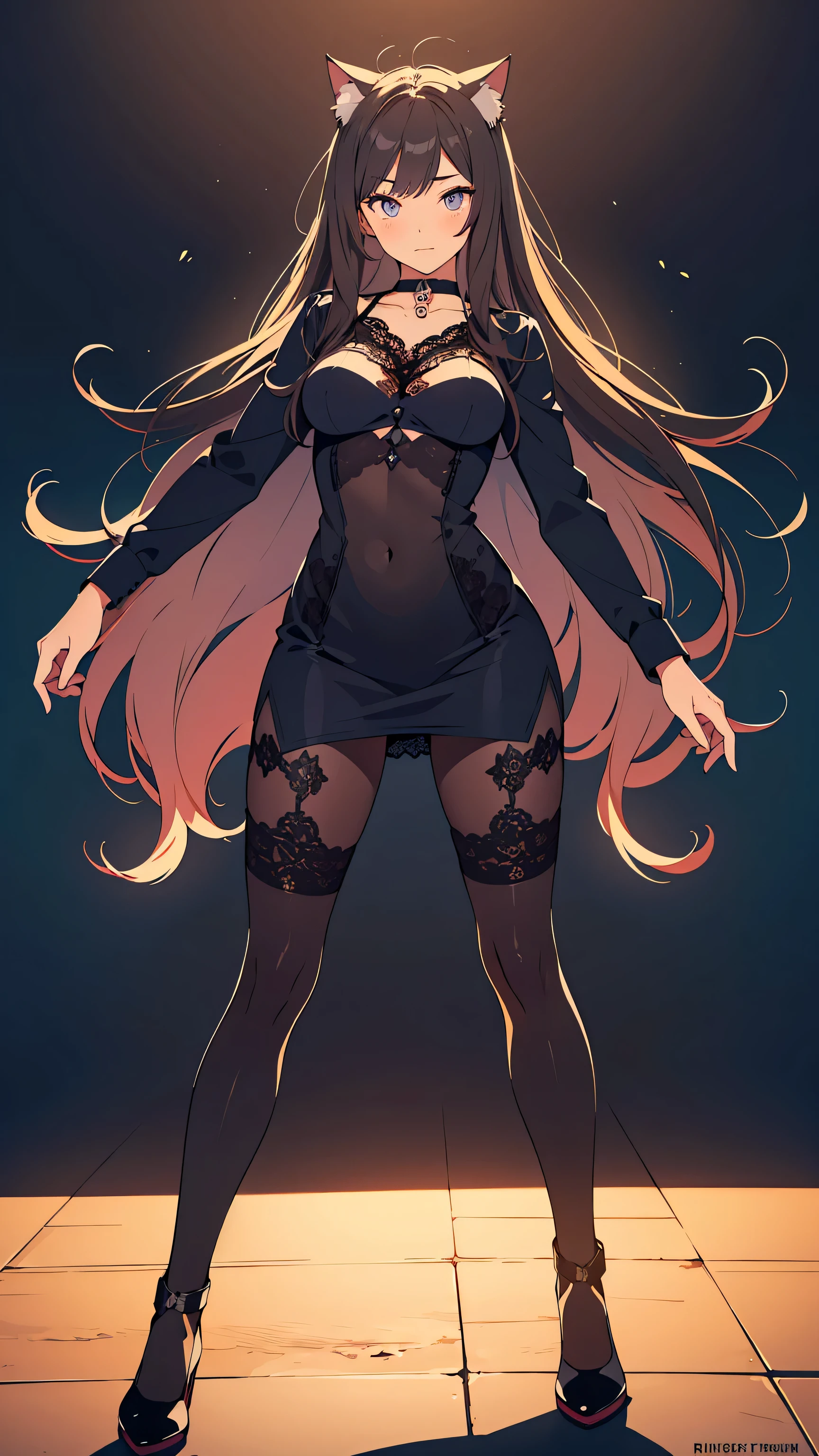 Best quality, masterpiece, ultra high res, raw photo, beautiful and aesthetic,deep shadow, fantasy theme,(ultra detailed:1.3),
1girl, standing pose, Realistic, cute girl, super long hair, hair, keqingcos, doublebun, hair ornament, braid, thick hair, black long hair, red colored inner hair, big breasts, big butt, hourglass body, emphasis on hair, emphasis on eyes, emphasis on face, crying, saintess clothing, full body
