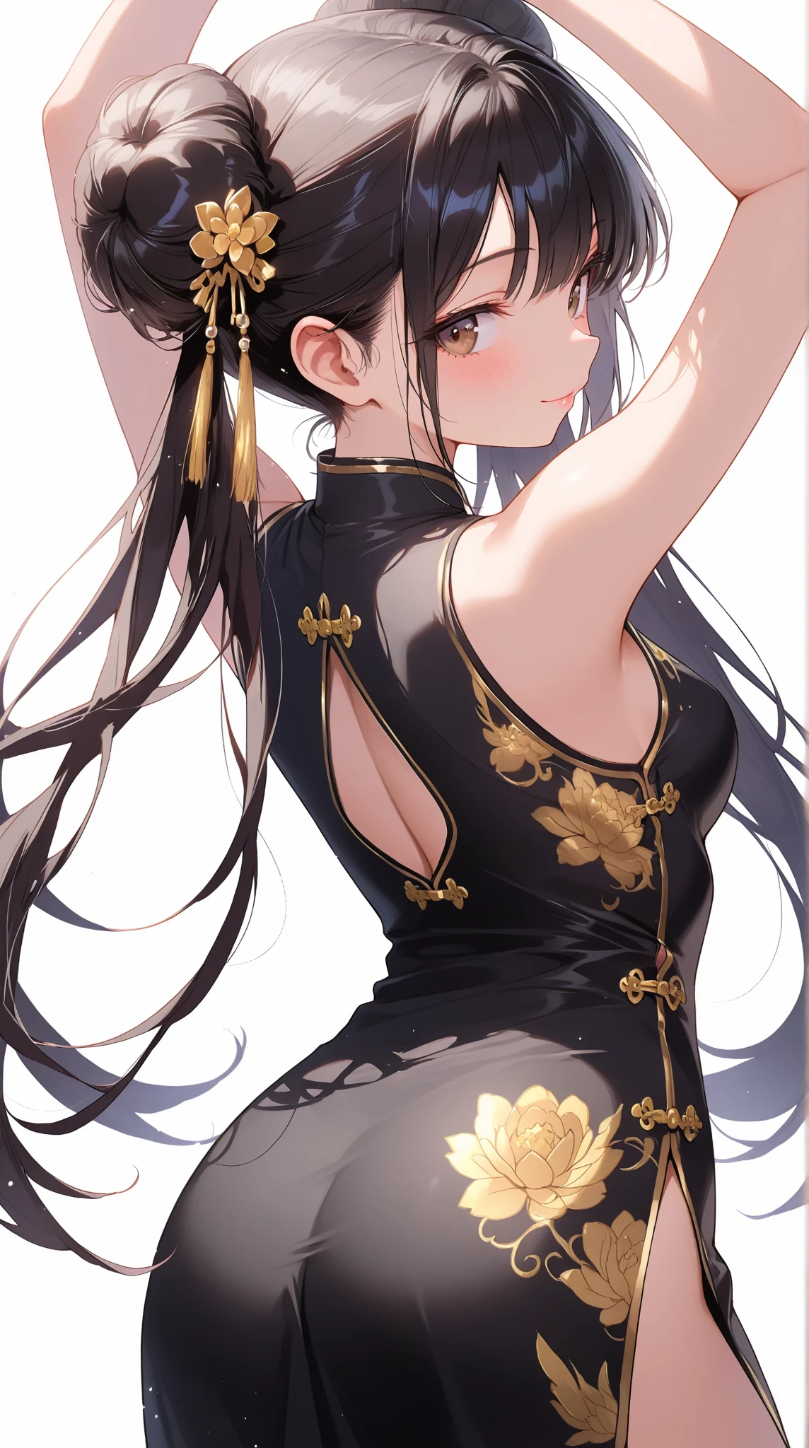 ((Best Quality, 8K, Masterpiece: 1.3)), Chun Li, Masterpiece, Ultra Detail, Ultra HD, 8K, ((Black Pantyhose)), White High Boots, Street Fighter Chun Li, 1girl, Solo, Best Quality, Realistic, Ultra Detailed, (Shiny Skin, Sweating: 1.4), Looking at the Audience, Brown Eyes, Slender, Dynamic Light and Shadow, High Resolution, Sharp Focus, Depth of Field, Fine Eyes, Sharp Pupils, Realistic Pupils, (Thigh Thickness: 1.3), Outdoor, Sky, Detailed Eyes, Backlight, Best Light and Shadow, Intricate Details, Ultra Detailed Details, Capcom Chunli, Upper Body Close-up, Small Thin Waist, Slim Abdomen, Character Standing, Sideways, Looking Back, Big Eyes, Long Eyelashes, Delicate Nose, Instagram Style Girl, Kung Fu Pose, (Full Body), Above the Waist Side, Perfect Hands, Perfect Digital Illustration, Wind, Petals, Flowing Long Hair, Artistic Conception, Messy Red Petal Background, Ancient Chinese Architecture, Temples, Temples, Mountain Paths in the Body, Brilliant Light, Particles