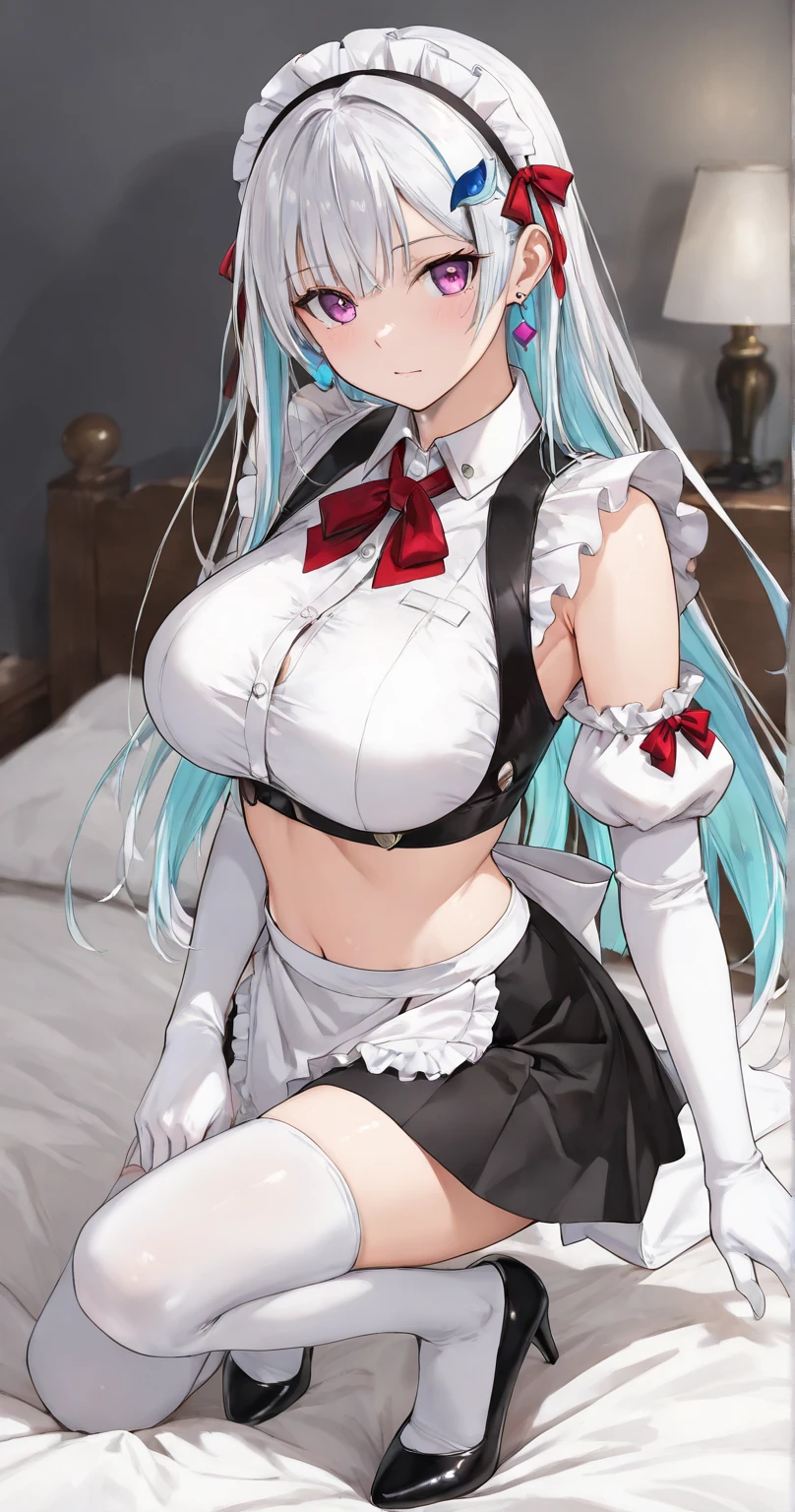 ((masterpiece)), ((Best quality)), (high resolution), (illustration), (an extremely delicate and beautiful), (ultra detailed beautiful face and eyes), nsfw, 1girl, leaning forward, YukineChris, long hair, purple eyes, twintails, low twintails, ahoge, large breasts, fishnet pantyhose, red a bow tie, volumetric lightning, lady battle armor、
detailed skin texture, detailed, volumetric shadow, anime screencap,Highest quality, Sorceress, ancient lonian nobility, ((tan skin:1.2)), (brown skin color),Long hair, twin braids, hair ornament, wine colored hair, smile, Below average size breasts, bare shoulders, (underboob:0,Red leotard)Torn clothing、clothes get torn、Legs apart, facing forward, arms folded、Wide-open legs、Standing with your legs apart、Front 8K, masterpiece, Best_quality, high_resolution, ultra_details, detailed, 1girl, 独奏, looking_at_viewer, upper_body, indoors, braid, blurry, bangs, white_hair, blurry_background, collared_shirt, church, hair_ribbon, hair_between_eyes, sidelocks, depth_of_field, light_particles, they are,snow,temple knight、french_braid, Alphonse Mucha Style, sharp focus, perfect hands, perfect face, perfect eyes, perfect light, dynamic light, natural light, Masterpiece, Best quality, red dress、Yukine Chris、Symphogear