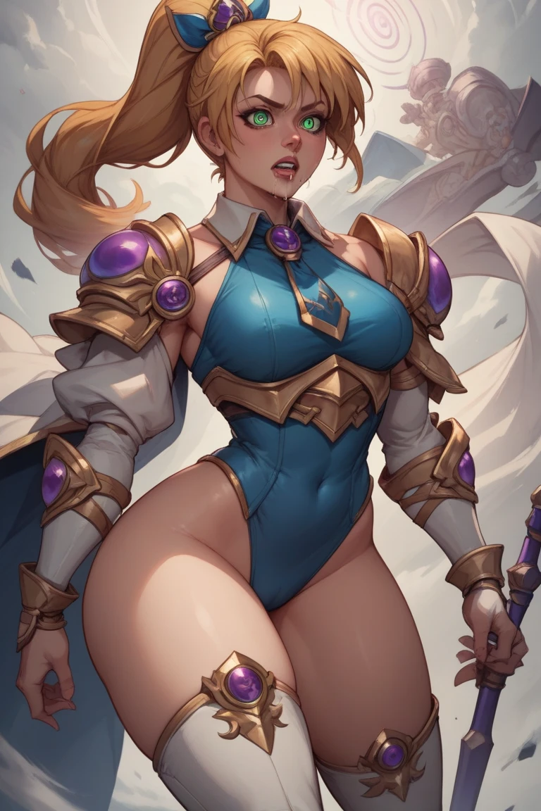 ((super detailed)),(super detailed), highly detailed 8k CG unified wallpaper, bodysuit, pose, cowboy photo, lens flare.Qian Renxue (Soul Land),she has a plump, chubby body. Her height is about 5 feet 2 inches (157 cm), similar to her mother's large body. Her skin is white and smooth. In terms of facial features, she has soft and lustful facial features. She has a slim nose and plump, naturally rosy lips. Her eyebrows are beautifully shaped and neatly curved, framing her eyes beautifully. She is very big and has a beautiful figure. they are big and you can see the outline of her nipples. Overall, her (lewd, drooling) smile conveys her lecherous, slut-like nature. A sexy girl with a big and thick body is wearing a bodysuit where you can see all her curves and her hair hugs her nipples. She has thick breasts and the suit is very tight and covers her entire body, you can see all her curves and body. The full body suit is very tight, you can see her entire body, her slim waist, she's a girl ready to be a fucking machine,with a cock-craving cunt,Her body sways and you can see her breasts are full of milk flowing out, Armpit sweat, arched back, View from behind, Back pose, Buttocks emphasized curves, arched back, Very beautiful delicate face, Highest quality details,bare backed,she have gigantic breasts