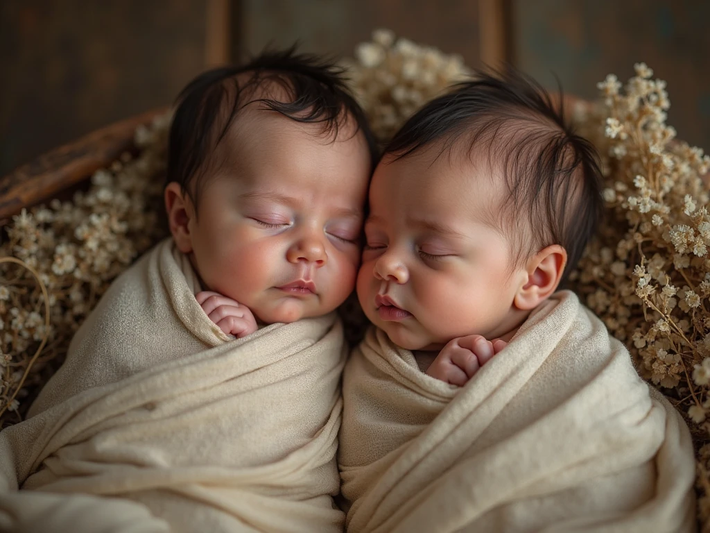 newborn twin baby girls photoshoot