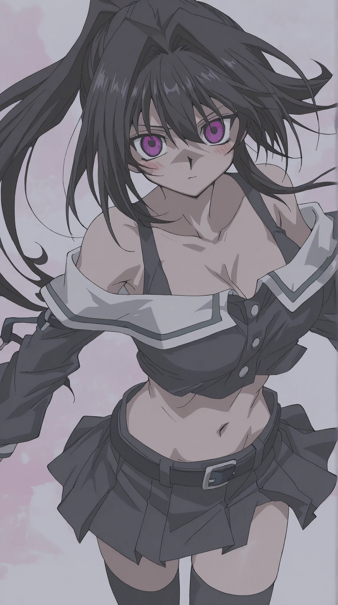 slender, (small breasts:1.2), masterpiece, best quality, realistic, hyper-detailed, (shiny skin, sweaty:1.4), absurd, looking at viewer, 1girl, solo, tennis wear, white polo shirt, white sneakers, white miniskirt, twintail hair, black hair, brown eyes, (thick thighs:0.7), dynamic lighting, high resolution, sharp focus, depth of field, detailed eyes, sharp pupils, realistic pupils