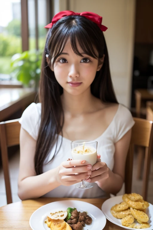 (8K, RAW Photos, Highest Quality, masutepiece: 1.7), (Realistic, Photorealistic: 1.9), NSFW, (Blushing, shy), Sweaty face, business office room, (Full body, whole body), ((Small breasts)), (suprised face, open mouth), maternal, (((have a cup, Large amounts of cum in a cum))), open the mouth, (projectile cum), (drinking a cum),